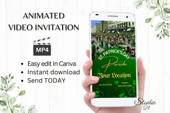 Digital St. Patrick's Day Parade Invite: A Festive, Editable Template