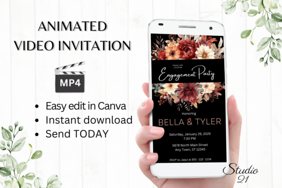 Effortless Autumn Invites: The W1157 Digital Template