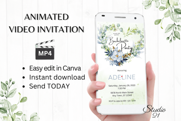 Effortless Style for Your Celebration: The Digital Bachelorette Party Invite