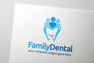 Family Dental Logo: A Tooth and Group of People Design