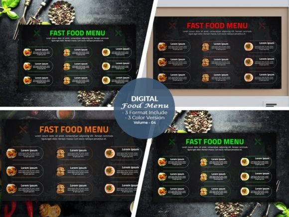 Fast Food Digital Menu Design: Your Customizable Template
