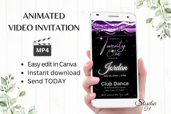 Instant 21st Birthday Invitations: Create & Share in Minutes