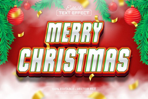 Merry Christmas 3d Text Effect Editable: A Festive Design Asset for Your Holiday Projects