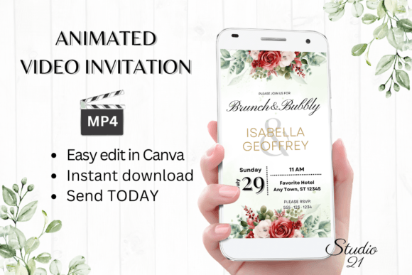 Red Roses Wedding Brunch Invite W9448: A Modern Solution for Your Special Day